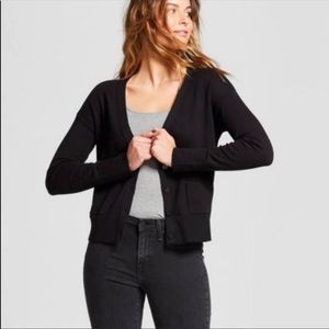 A New Day Size Small Black Button-Front Cardigan